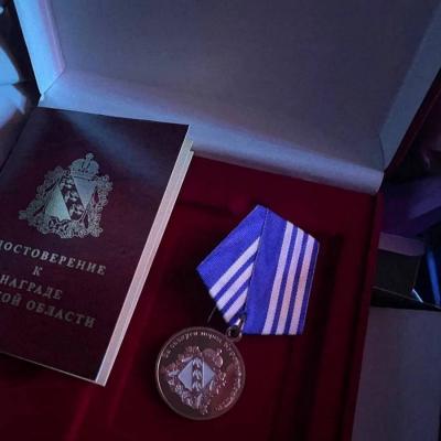 Директор центра досуга «Ассоль» Тарасова Н.Н. награждена медалью «За заслуги перед Курской областью» III степени